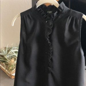 J crew high neck blouse